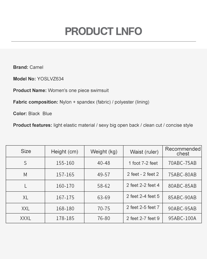 CAMEL women one-piece sexy triangle swimsuit