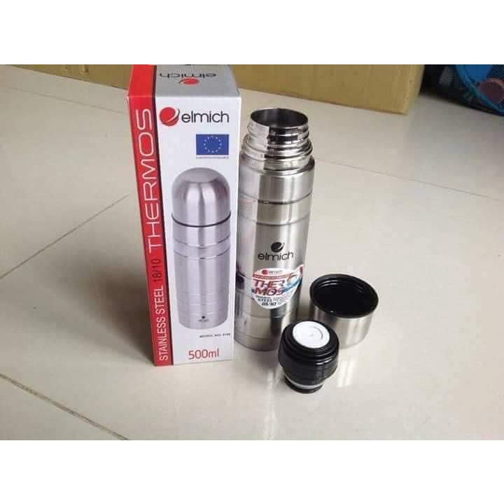 Bình giữ nhiệt Elmich Inox 304 500ml- 5196. Hàng KM