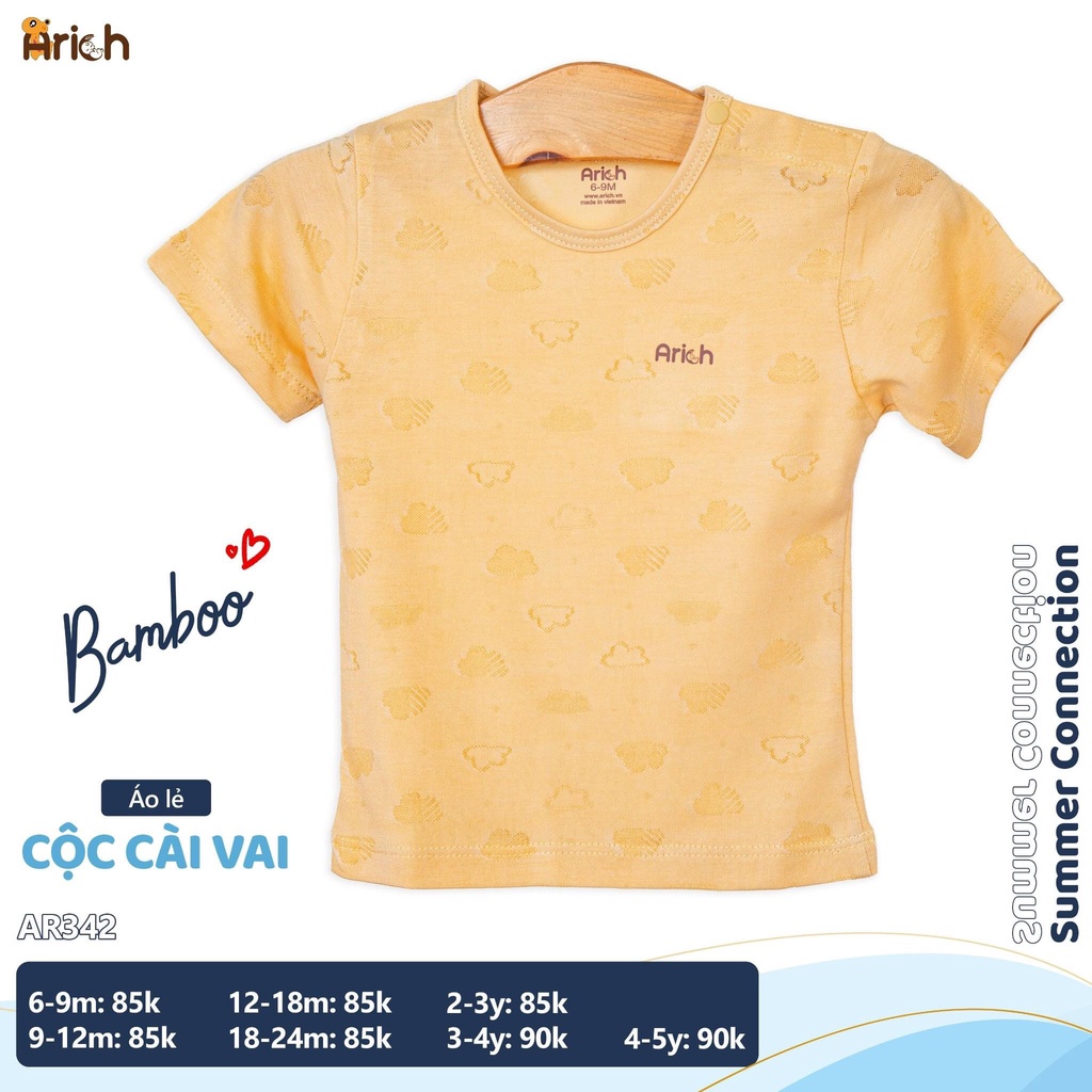 Áo cộc tay Arich siêu mềm, siêu mát dành cho con mỗi ngày