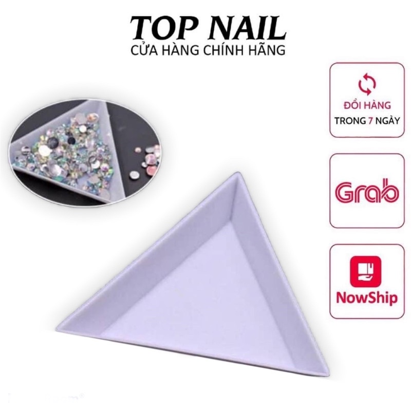 Khay tam giác đựng đá nail,đựng bột nhúng,nhũ rắc