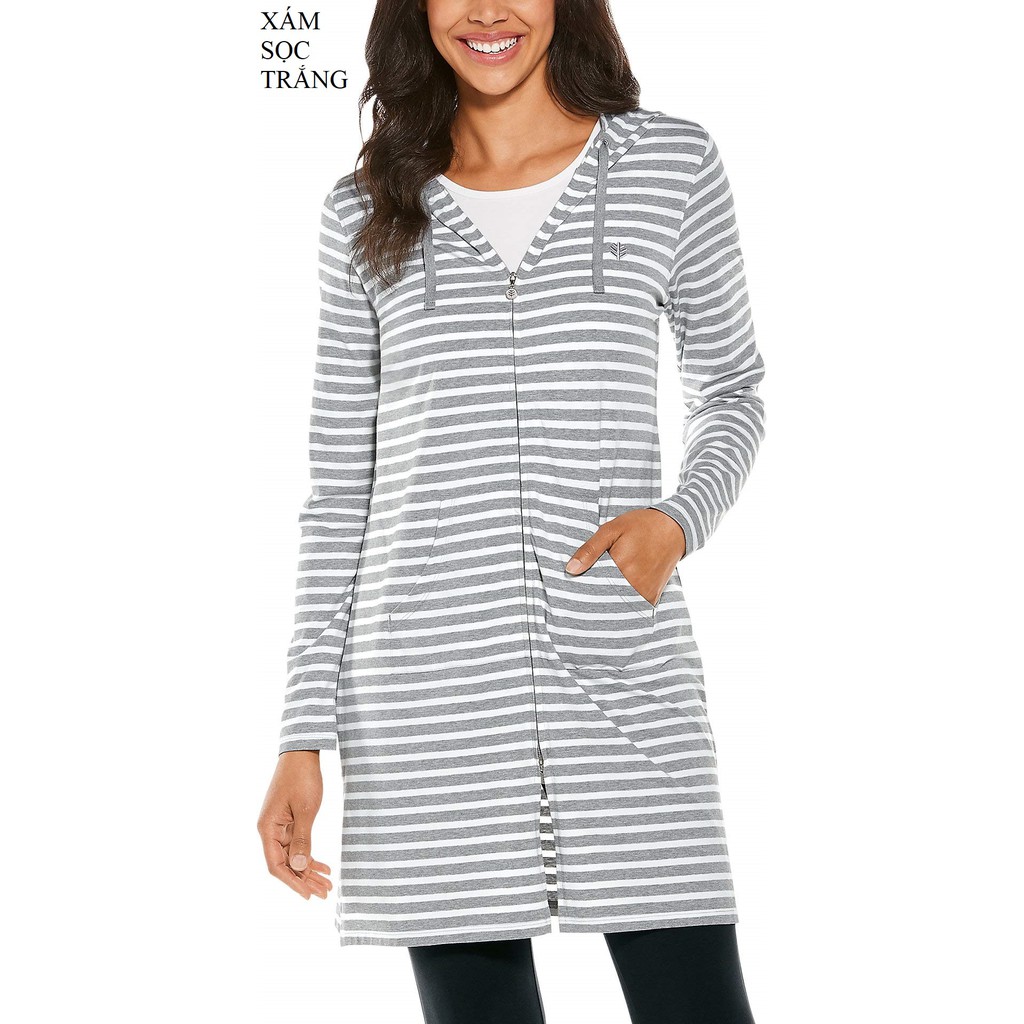 [Meoheo]  Áo khoác chống nắng cao cấp Women's Cabana Hoodie UPF 50+ Coolibar