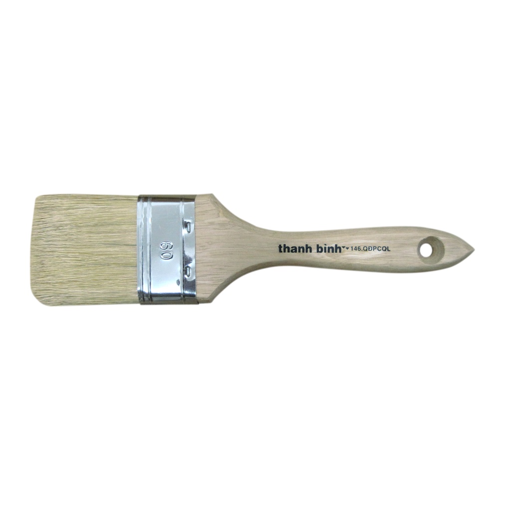 Cọ Sơn Tây Ban Nha Thanh Bình Cao Cấp - Lông heo cán gỗ - Dùng cho sơn nước và sơn dầu