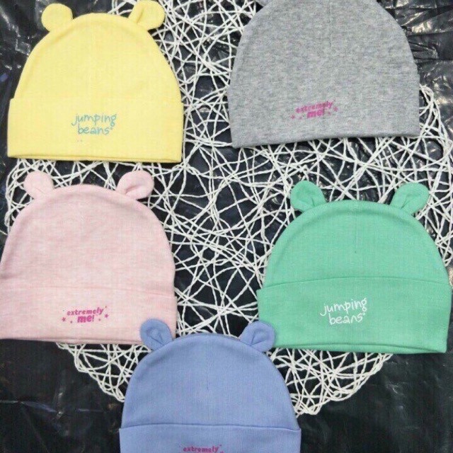 Mũ sơ sinh cho bé 0-3 tháng (có tai)