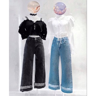 THE FANCE | Quần jeans bò ống suông đứng tôn dáng cá tính SLIDE HANDMADE