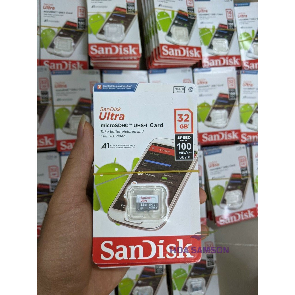 Thẻ nhớ sandisk 64GB /32Gb/16GB/8GB dùng điện thoại, máy ảnh - Thẻ nhớ tốc độ cao Class 10 Ultra 667x 100MB/s