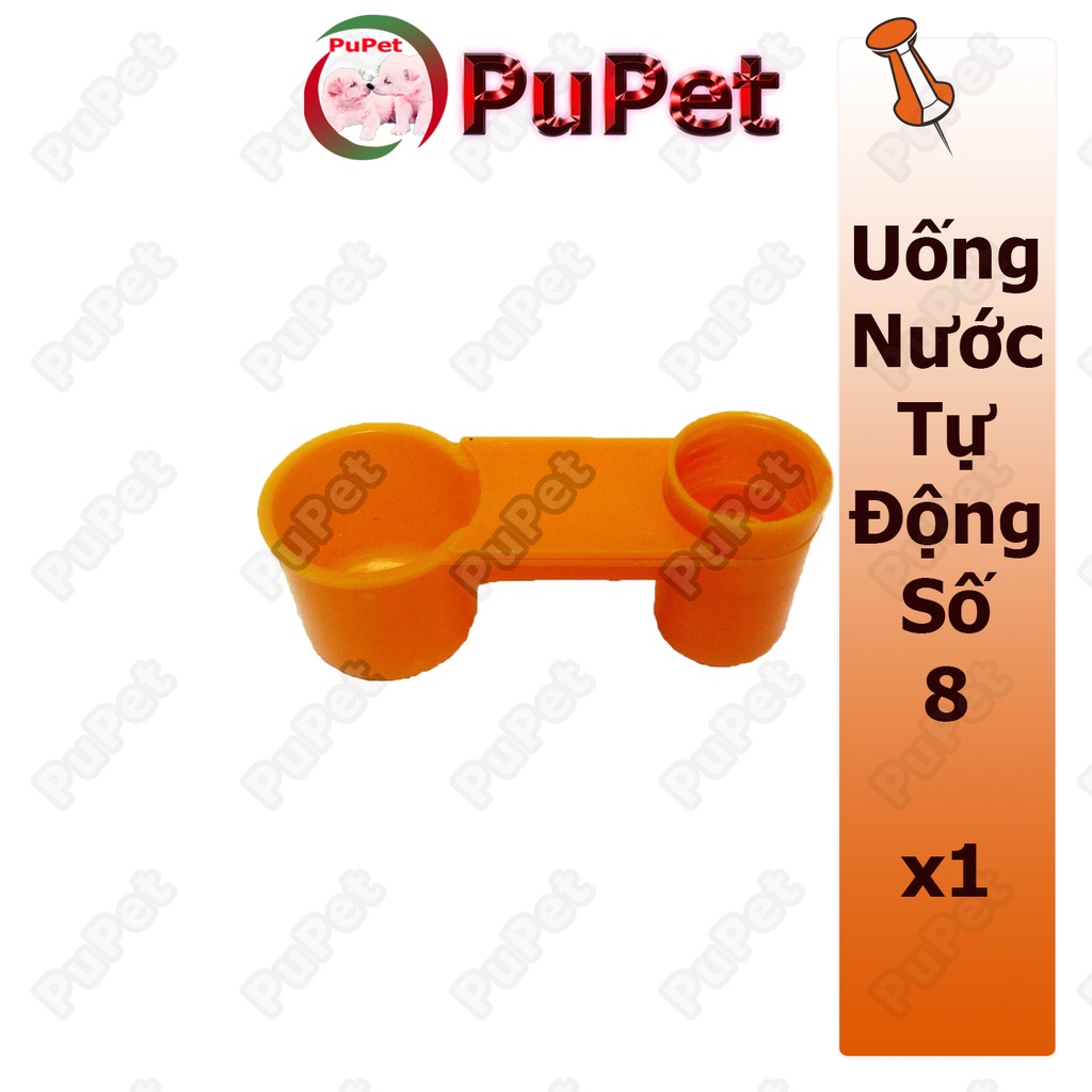 Máng nút chai uống nước tự động số 8 cho chim gà vật nuôi - PuPet Shop