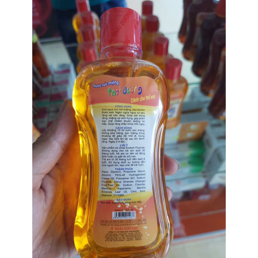 Nước súc miệng Thái Dương cho trẻ em ( 250 ml)