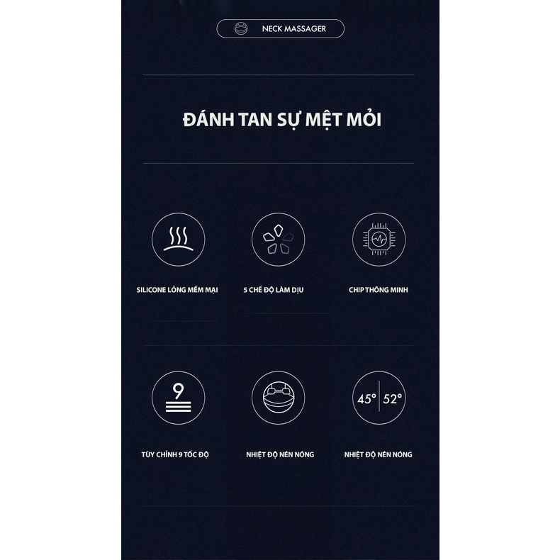 [HÀNG CAO CẤP] Máy masage cổ vai gáy cao cấp-chip xử lý thông minh- 5 chế độ và 9 mức nhiệt-sua tan mệt mỏi ngay tức thì