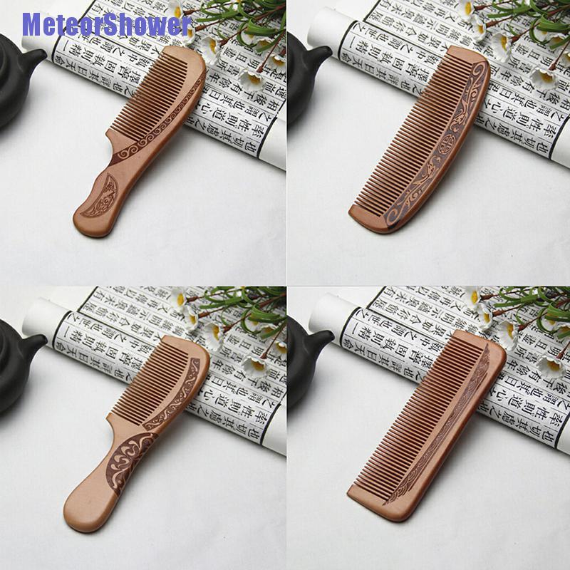 Lược Chải Tóc Bằng Gỗ Đào Chống Tĩnh Điện Tiện Lợi