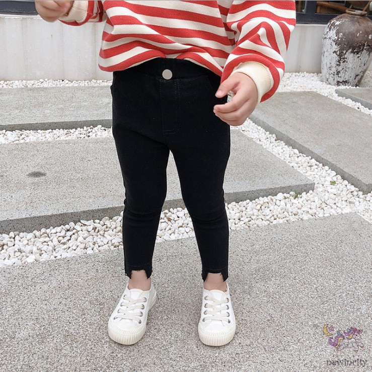 Quần legging ôm dáng co giãn eo cao thời trang mùa thu cho bé gái