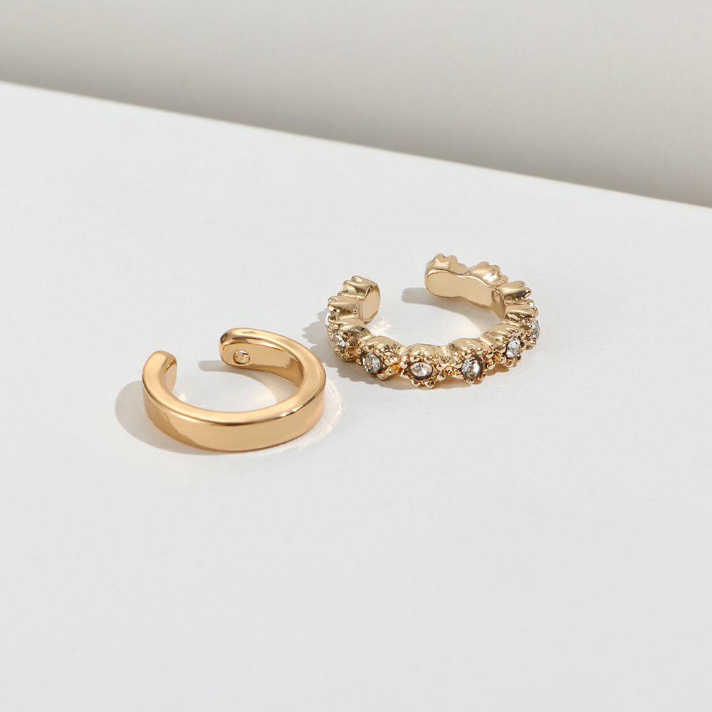 1 / 2 Khuyên Tai Phong Cách Bohemian Thời Trang Cá Tính|Khuyên Tai Kim Loại Dạng Kẹp Hình Tròn Nhỏ Xinh