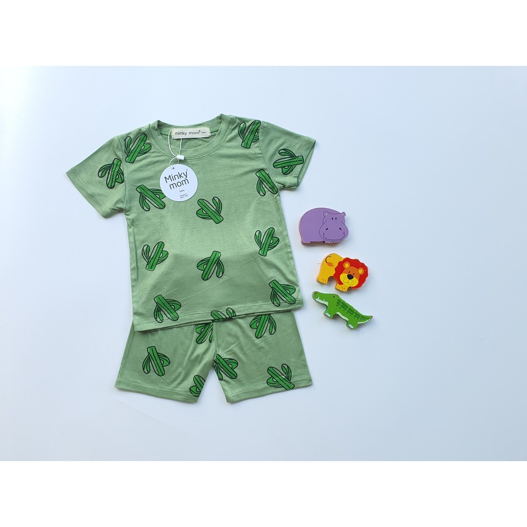 Bộ Cộc Tay Thun Lạnh In Toàn Thân Minky Mom Dễ Thương Cho Bé TN-IN12