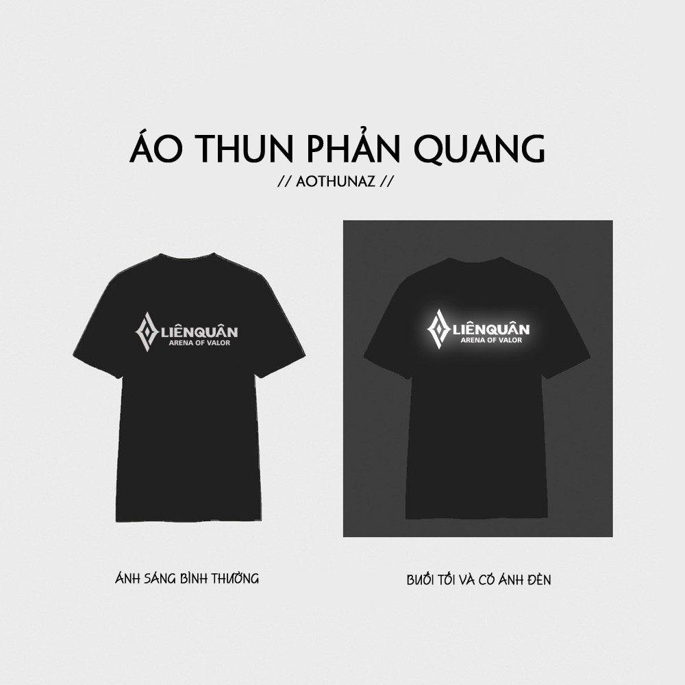 Áo thun Nam in hình game Liên Quân màu đen phản quang cực đẹp M2407