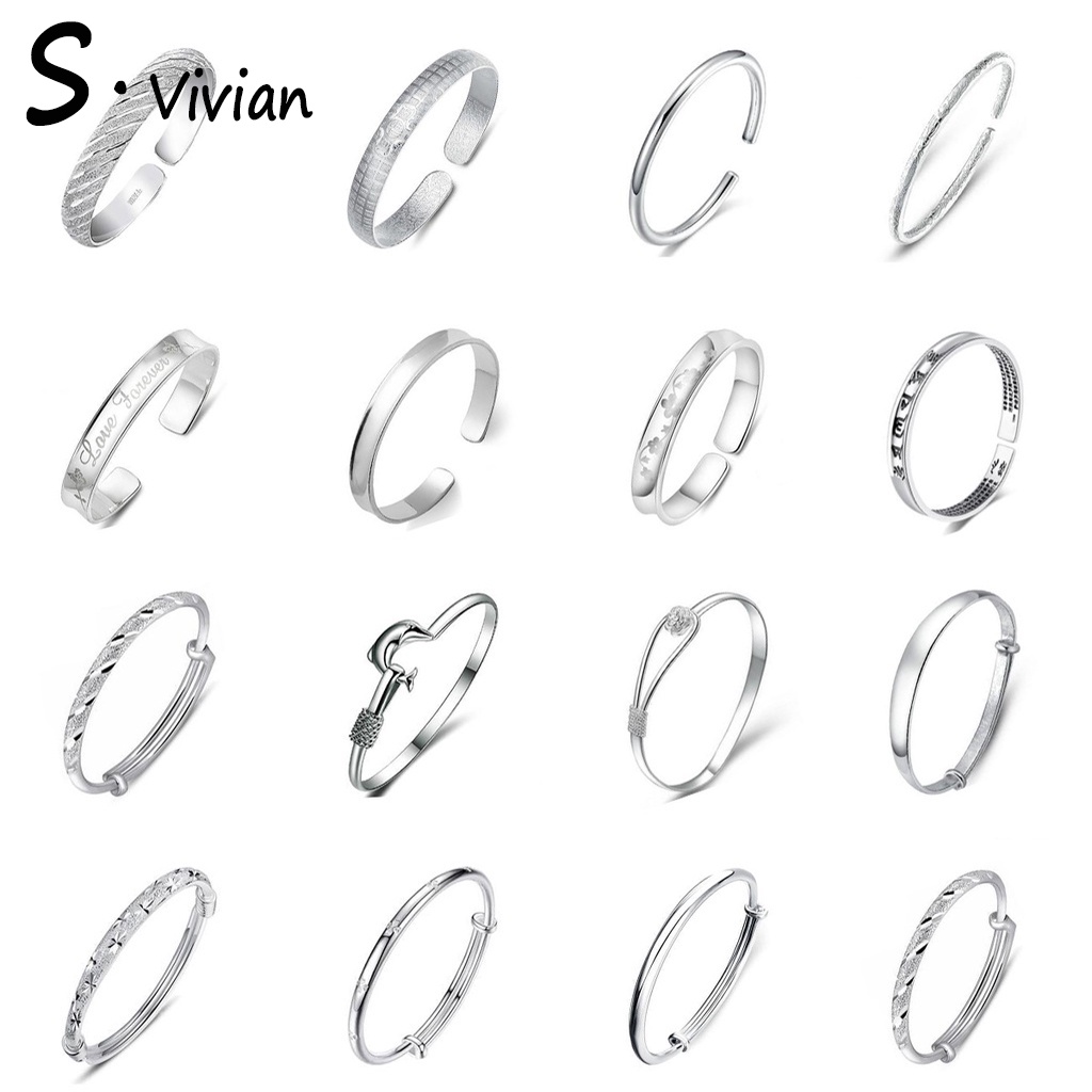 Vòng Tay Mạ Bạc 925 50 Kiểu Dáng Đơn Giản S006