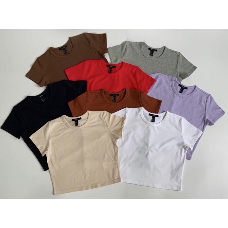Áo thun nữ tay ngắn croptop đủ màu vnxk