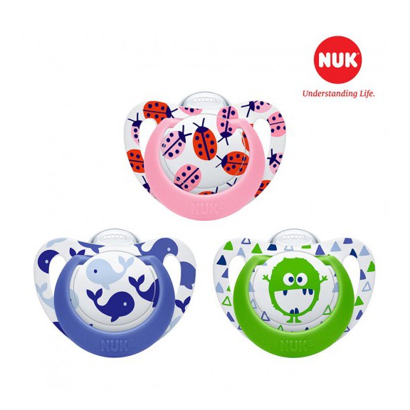 BỘ 2 TI GIẢ NUK SILICONE GENIUS