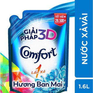 Nước xả vải Comfort đậm đặc một lần xả Hương Ban Mai 1.6L- Túi