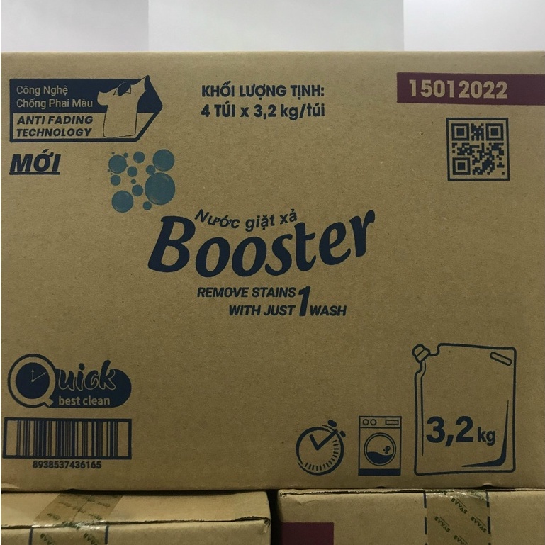 NƯỚC GIẶT XẢ BOOSTER HƯƠNG NẮNG MAI TÚI 3,2KG,HÀNG CHÍNH HÃNG