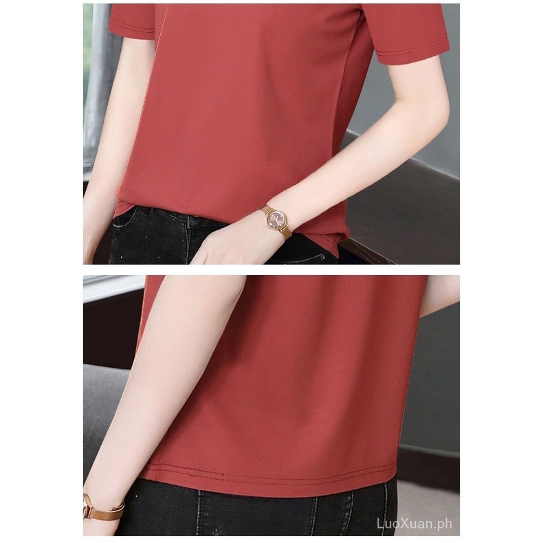 Áo Sơ Mi Tay Ngắn Dáng Rộng Thời Trang Cho Phụ Nữ Trung Niên