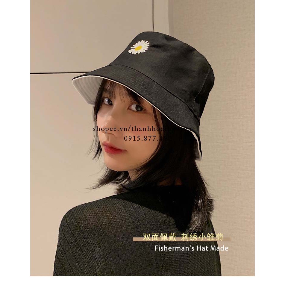 Mũ Bucket Hoa Cúc GD hot trend 2 mặt