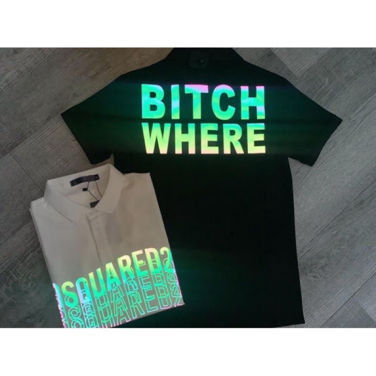 ÁO THUN POLO CỔ BẺ TAY NGẮN IN PHẢN QUANG DSQUARED CHẤT COTTON CAO CẤP | BigBuy360 - bigbuy360.vn