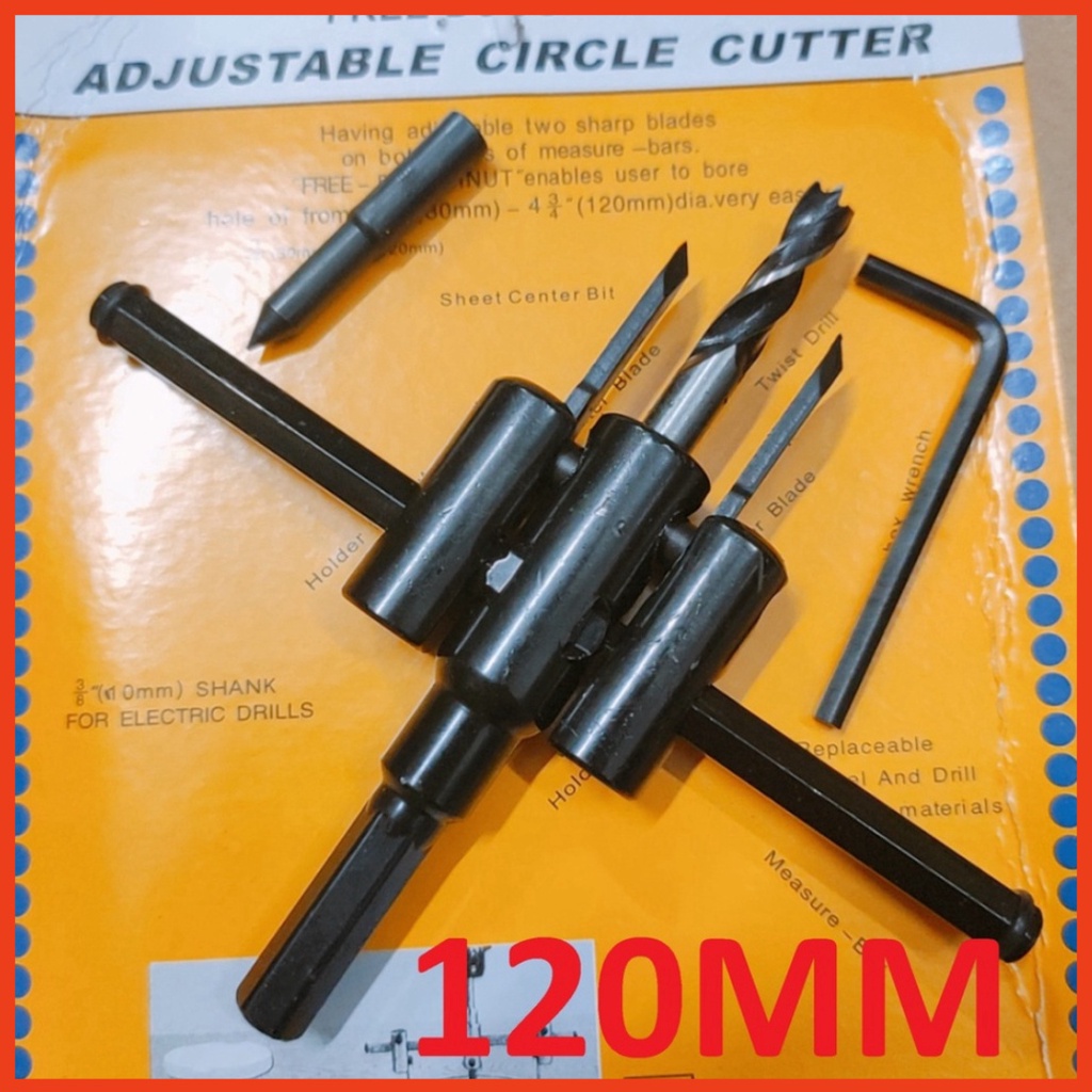 Mũi Khoan Khoét Lỗ Thùng Loa, Lỗ Đèn Thạch Cao 120mm- 200mm- 300mm (Bộ Mũi Khoét Lỗ Gỗ Thạch Cao Trần)