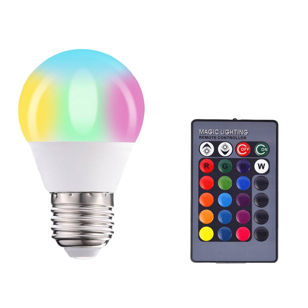 Bóng đèn LED thay đổi màu điều khiển từ xa 5 cấp độ sáng