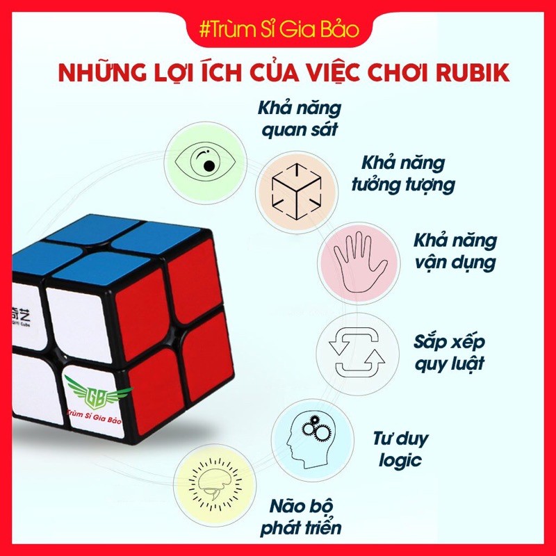 Rubik 2x2 Qiyi Sail W Rubic 2 Tầng Giá Rẻ Khối Lập Phương Ma Thuật Xoay Siêu Mượt , Lõi Cứng Cáp.