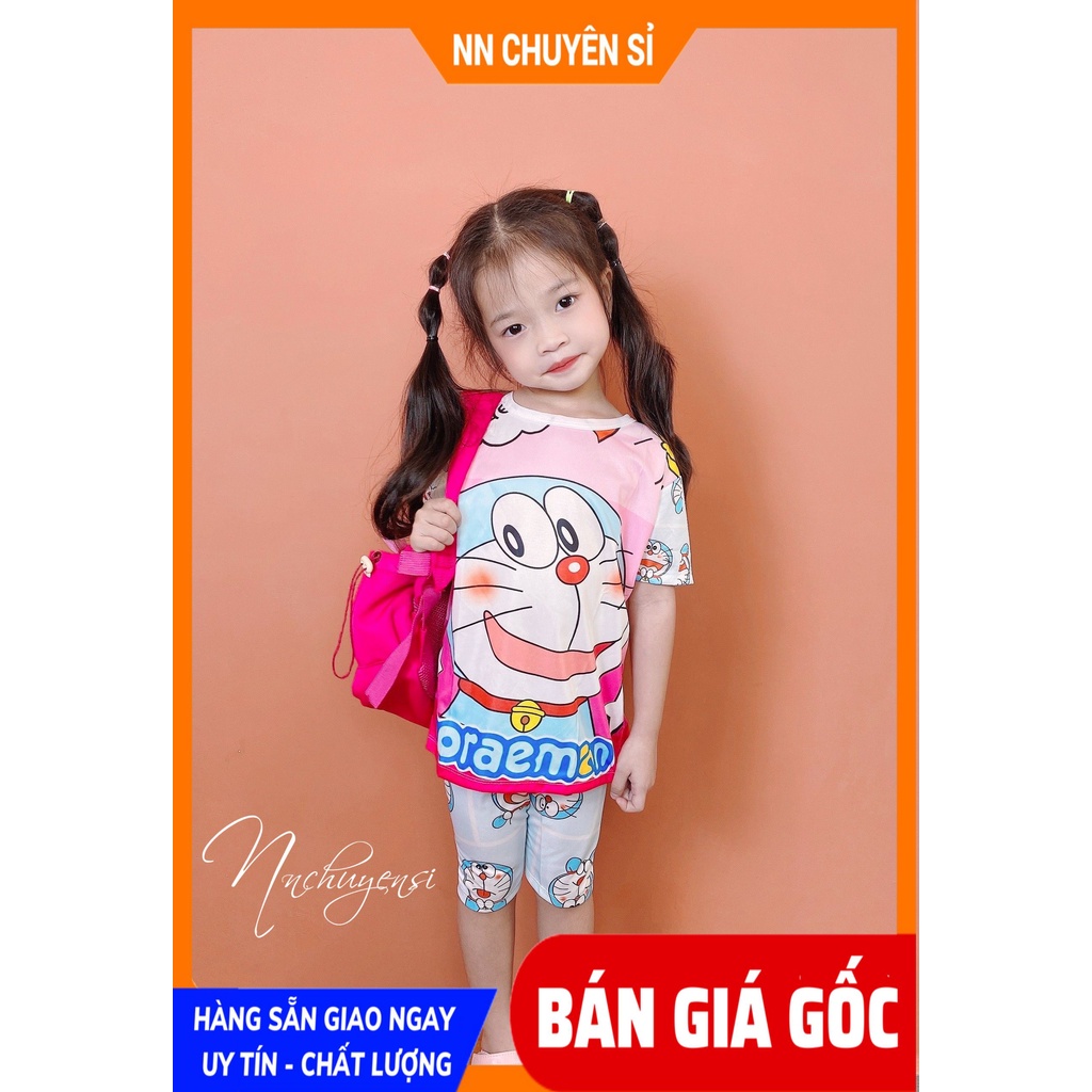 Đồ bộ thun 3D quần LỬNG mẹ và bé size đến 70kg chất thun mềm mát in hình hoạt hình dễ thương DBRBL FULL SIZE