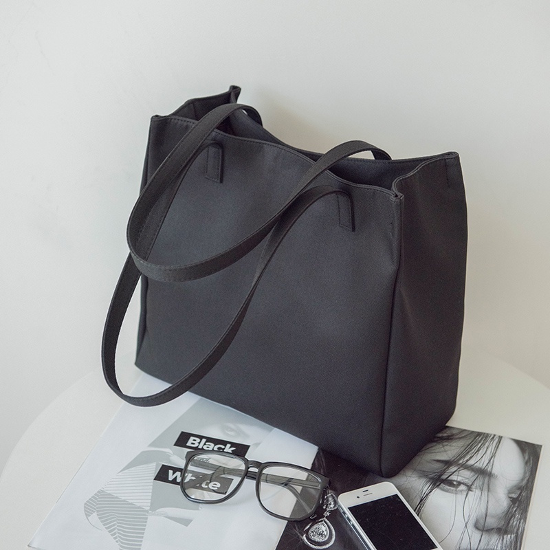 Túi tote IELGY nylon màu trơn đơn giản phong cách Nhật Bản cho nữ