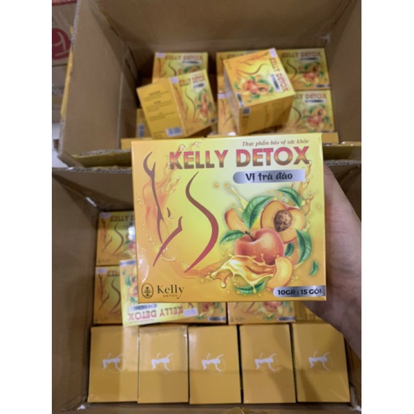 Trà đào kelly detox giảm cân chính hãng
