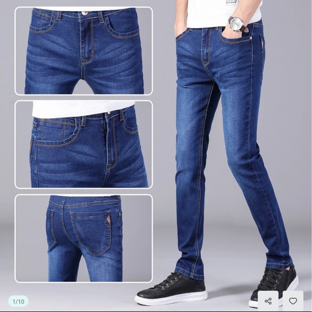 Quần jean nam co giãn ống côn cao cấp | BigBuy360 - bigbuy360.vn