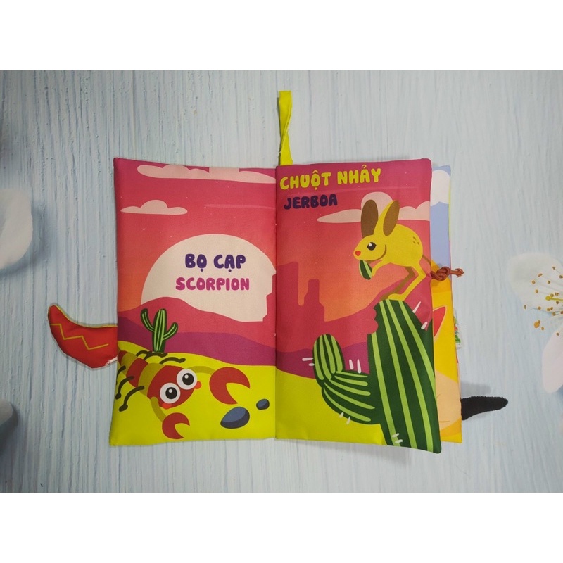 Bộ sách vải đoán đuôi động vật - chính hãng của pipo Việt Nam