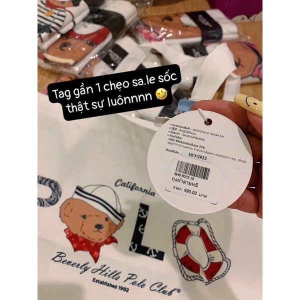 Túi tote vải gấu PoLo Club Thái lan