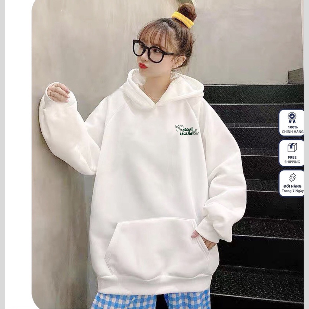 Áo Hoodie nam nữ mùa đông , áo nỉ bông  unisex dài tay form rộng in hình Mosser