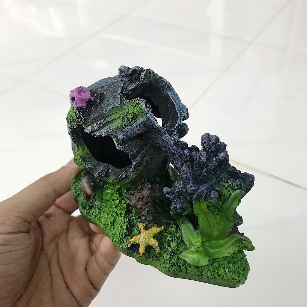 CẢNH LU TRANG TRÍ HỒ CÁ NON BỘ DÀI 11CM RỘNG 5CM CAO 10CM