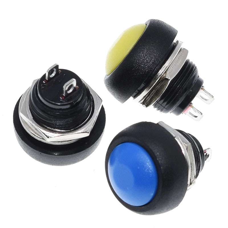 Set 10 Nút Nhấn Tắt / Mở Chống Thấm Nước 12mm PBS-33B