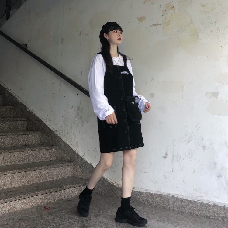 Đầm Yếm Denim Thiết Kế Đơn Giản Thời Trang Nữ Dễ Thương | BigBuy360 - bigbuy360.vn