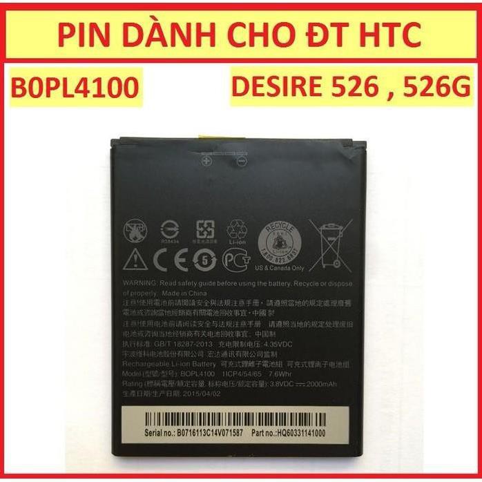 Pin HTC Desire 526/526g/326/326g/BOPM3100/326 xịn bảo hành 6 tháng / OpiPhone