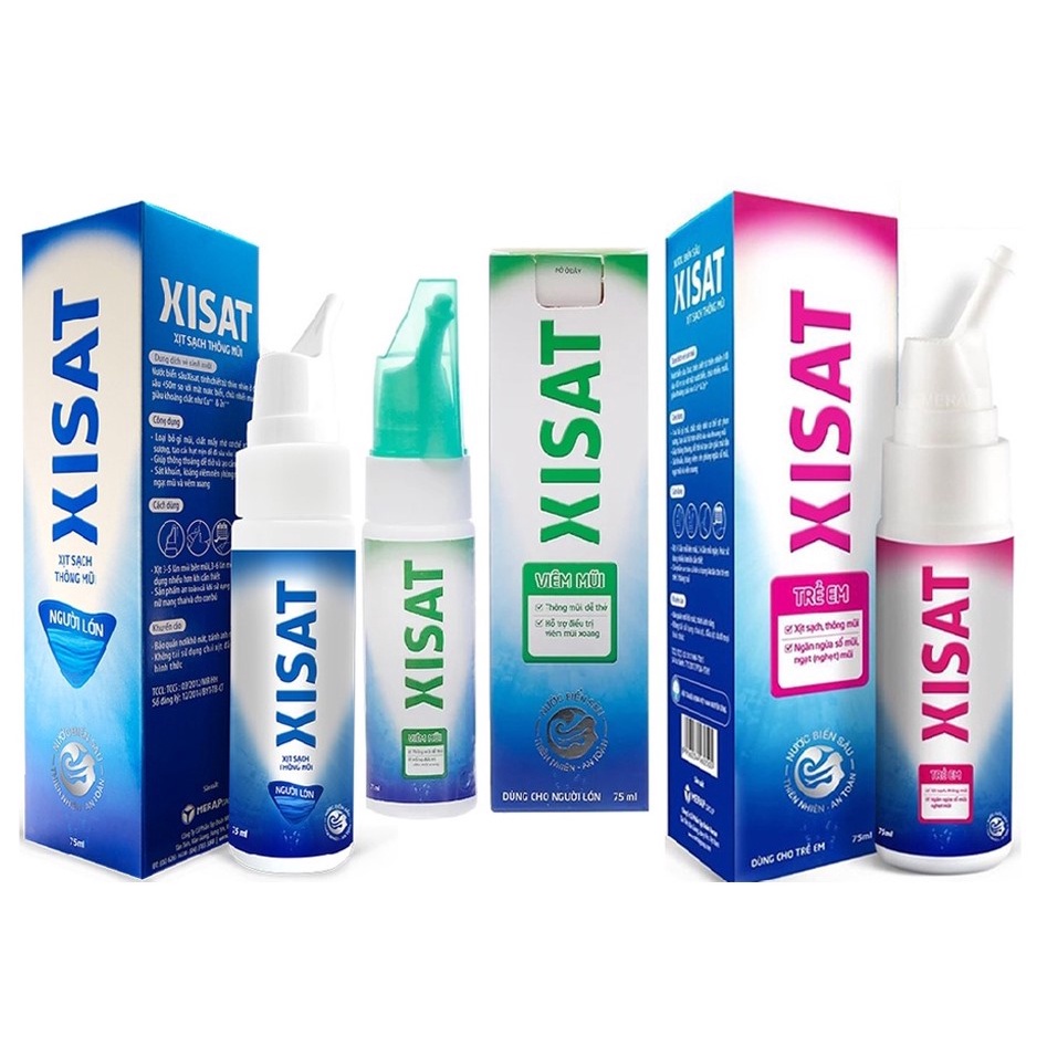 Dung dịch Nước Biển Sâu Sạch Thông Mũi Xisat 75ml