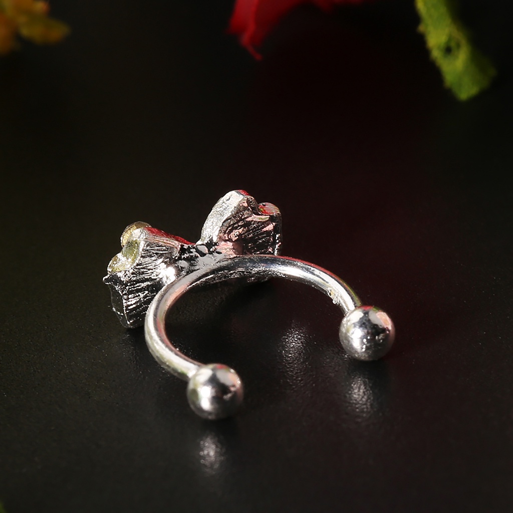 Khuyên tai nơ đính đá pha lê thời trang thanh lịch dành cho nữ