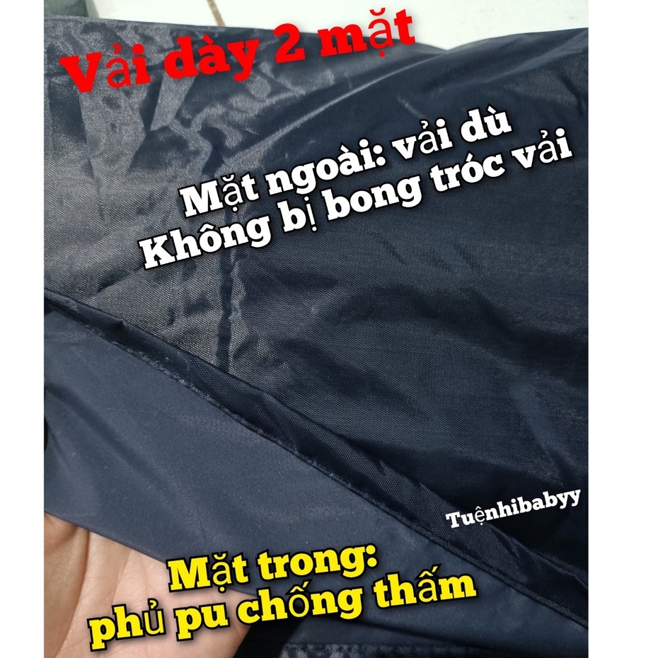Bạt Phủ - Áo Trùm Xe Máy Cao Cấp Vải Dù Dày 2 Mặt Che Nắng, Mưa Giữ Xe Luôn Như Mới