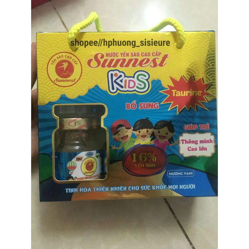 Combo 5 lốc yến sunnest kid cho bé.