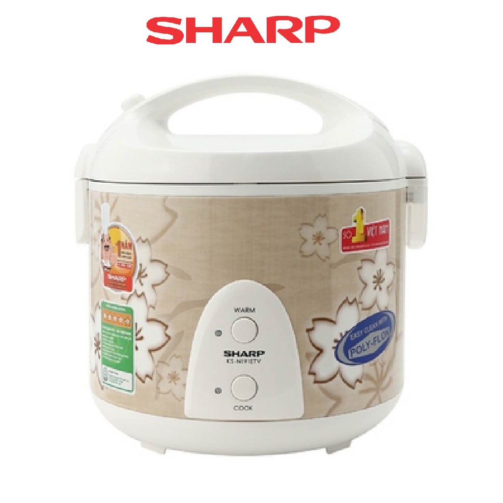 Nồi cơm điện Sharp 1.8 lít KS-N191ETV - Hàng chính hãng