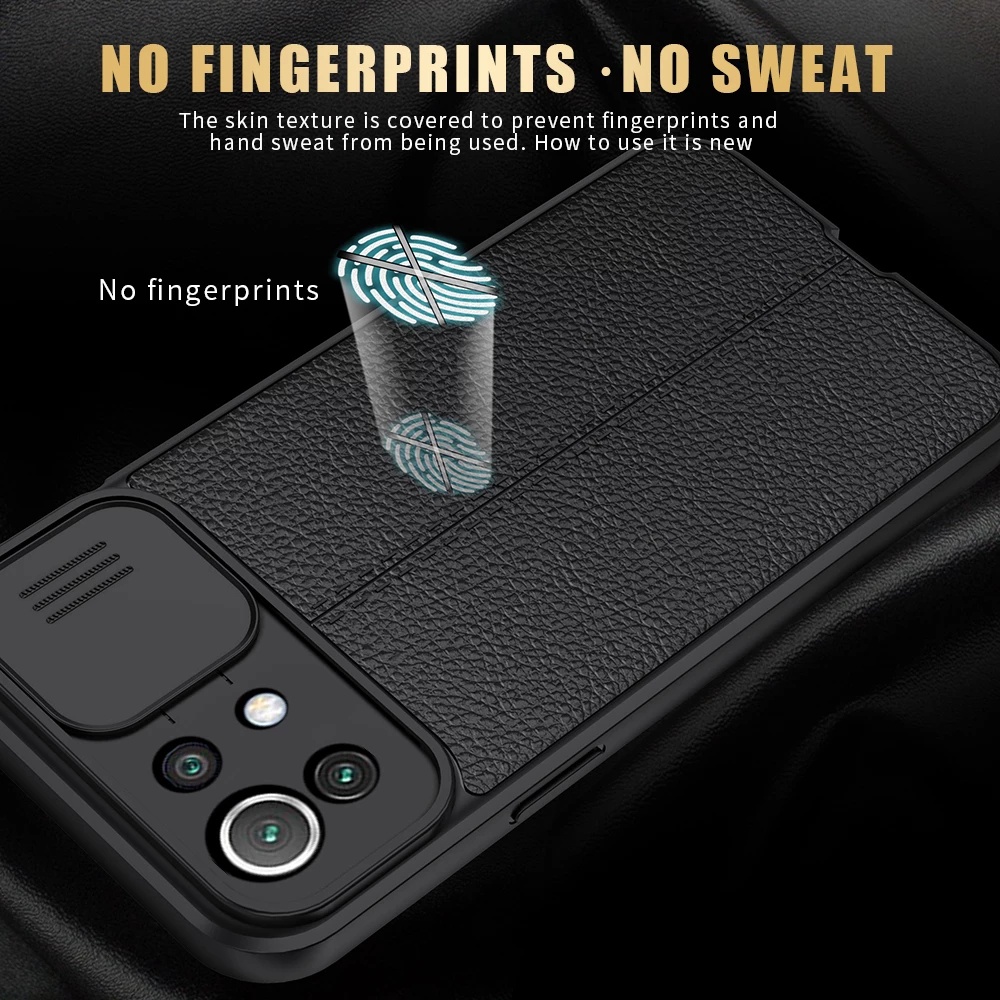 Ốp Điện Thoại Da Có Nắp Trượt Bảo Vệ Camera Cho iphone 6 7 8 Plus X XS MAX 11 12 13 Plus