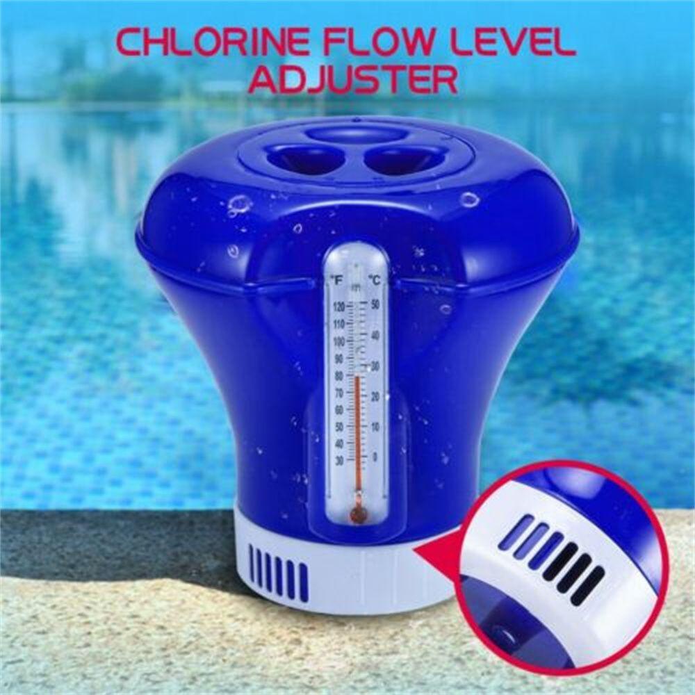 Bình Lọc Nước Nổi Có Nhiệt Kế Nổi Nhỏ Gọn Tiện Lợi Dành Cho Hồ Bơi