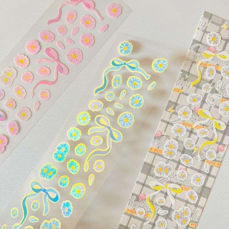 Sticker lấp lánh nơ  hologarm toploader