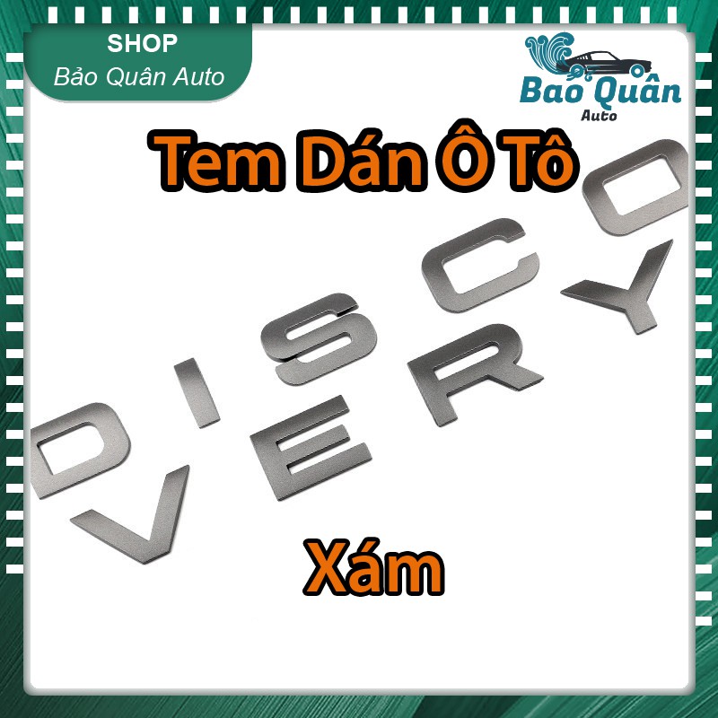 Bộ tem DISCOVERY 3D chữ nổi dán trang trí nắp capo nắp cốp xe hơi ô tô