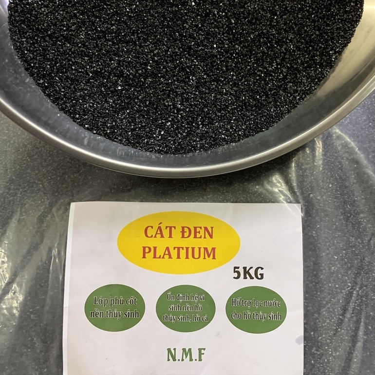 200gram Cát Đen Platinum NMF | Cát Trải Nền Bể Cá Thuỷ Sinh Màu Đen