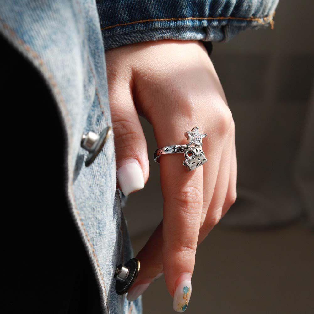 Nhẫn Nữ ANEMONE|Màu Sắc Túi Xách Đính Đá Lấp Lánh Thời Trang|Phong Cách Hàn Quốc Zircon